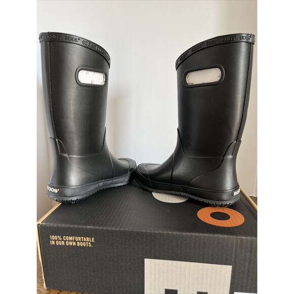BOGS Unisex Kids' Rainboot Plush Rain Boots Black - 72804-001, Black Size 3 - Picture 5 of 8